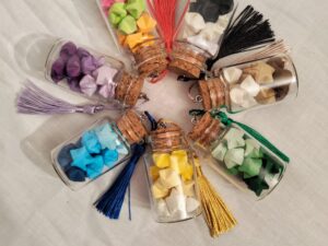 Fiole porte bonheur étoile chinoise origami